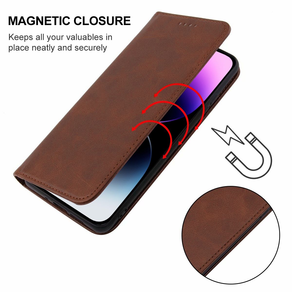 Hülle für Apple iPhone 15 Pro Schutz Handy Case Cover Klapp Tasche Wallet Etuis