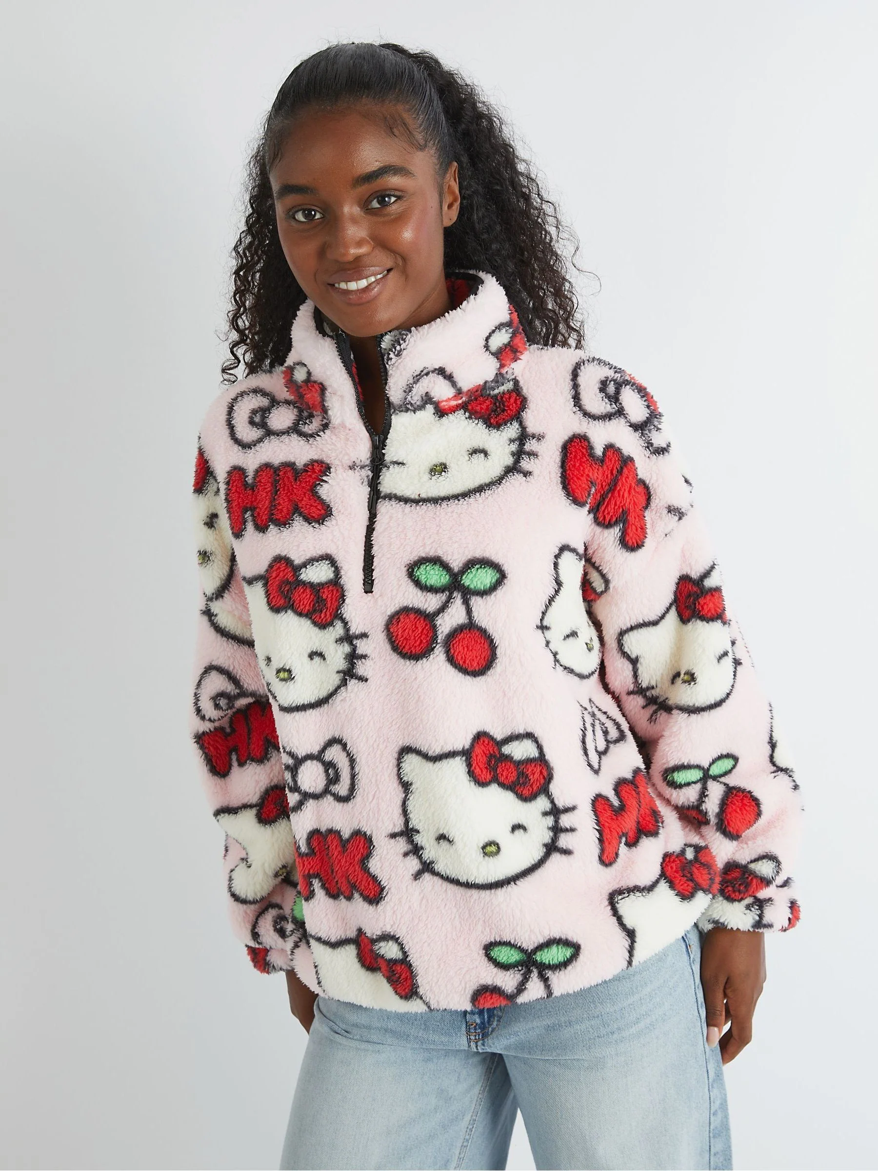 Skinnydip Hello Kitty x Skinnydip Cherry Longline Fleece