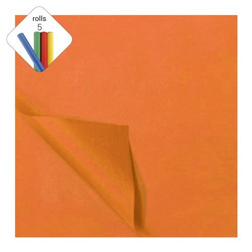 Zijdevloei papier oranje 50x70cm