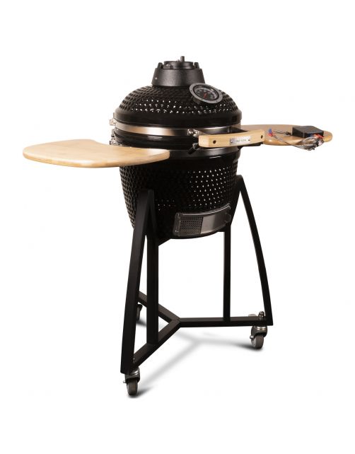 Patton Premium Kamado 16 Black - Grill - Barbecue - Ø 32.5 cm Zwart Zilver