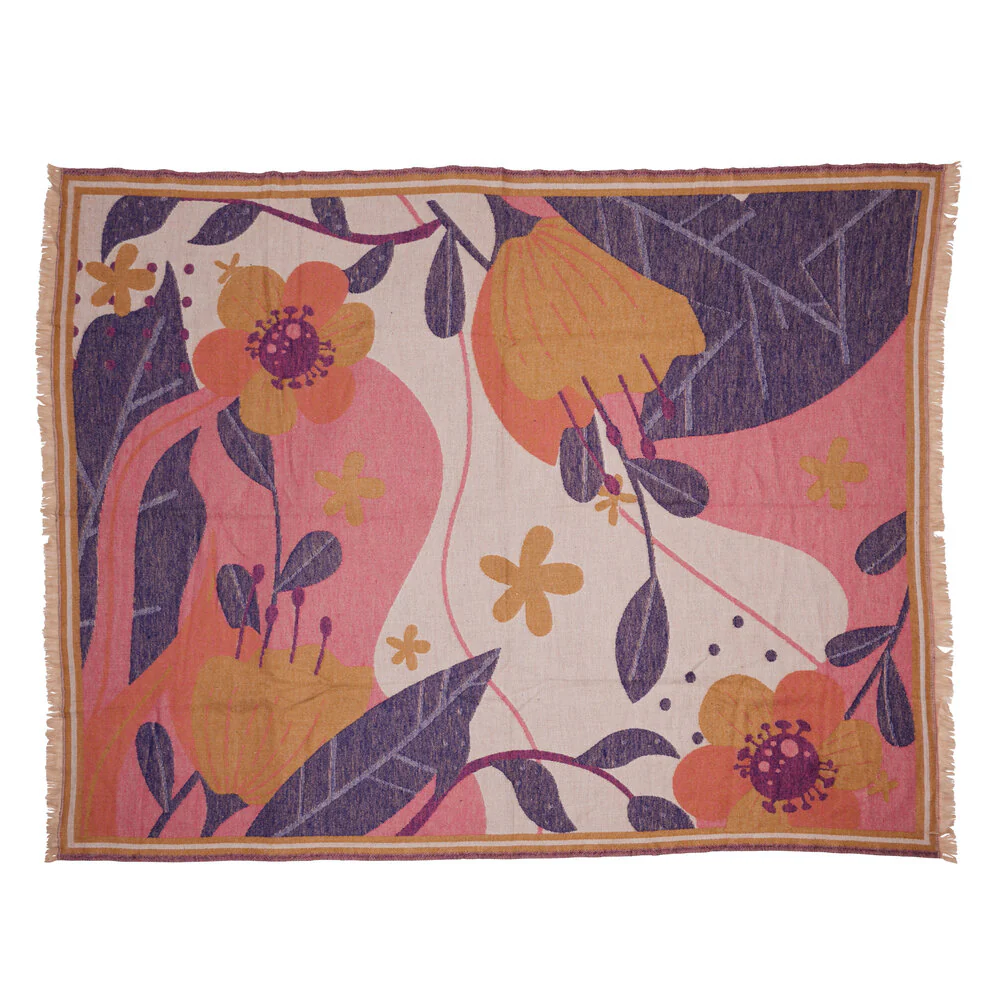Bahne Interior  Flower plaid - 130x170 cm.