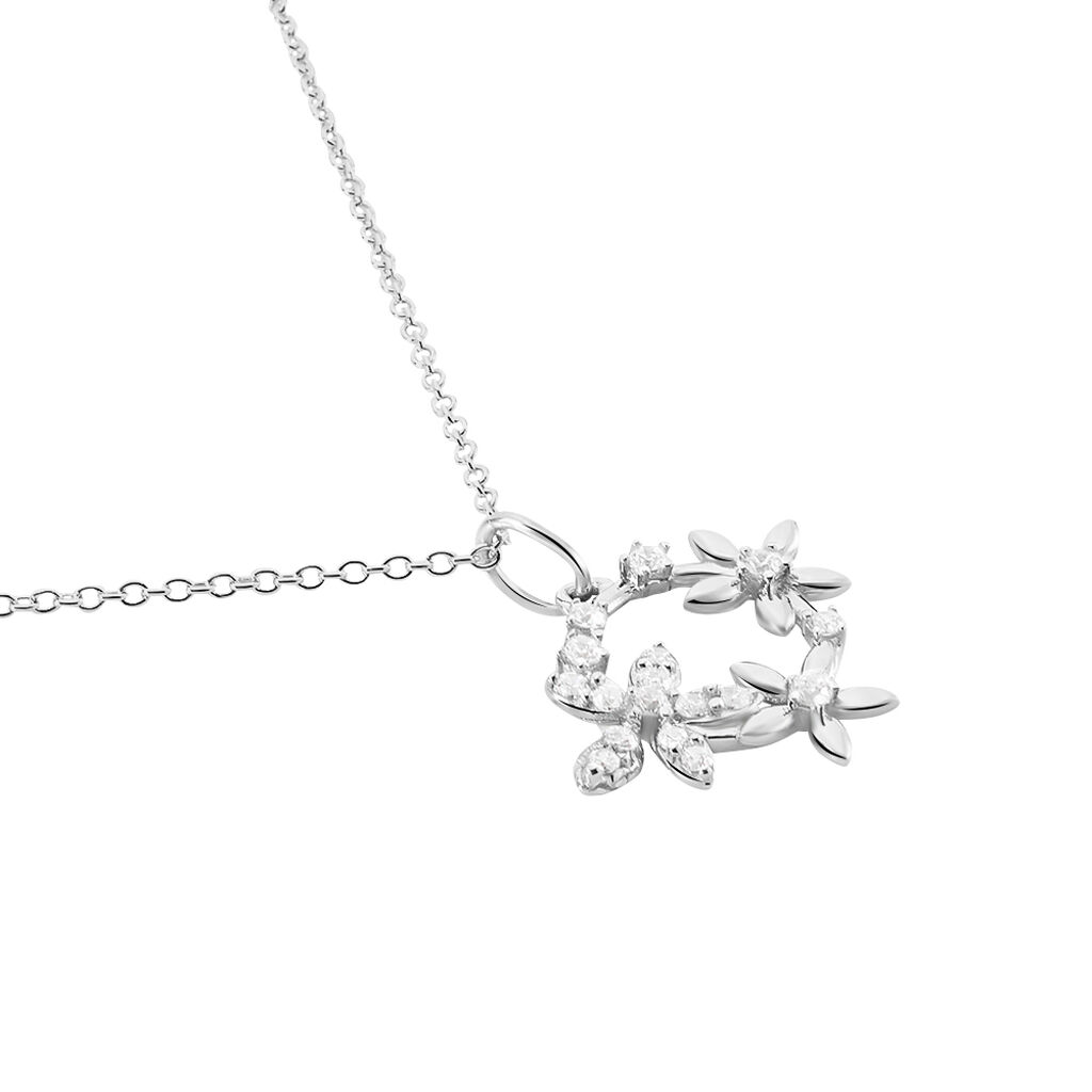 Collier Elinia Argent Blanc Oxyde De Zirconium
