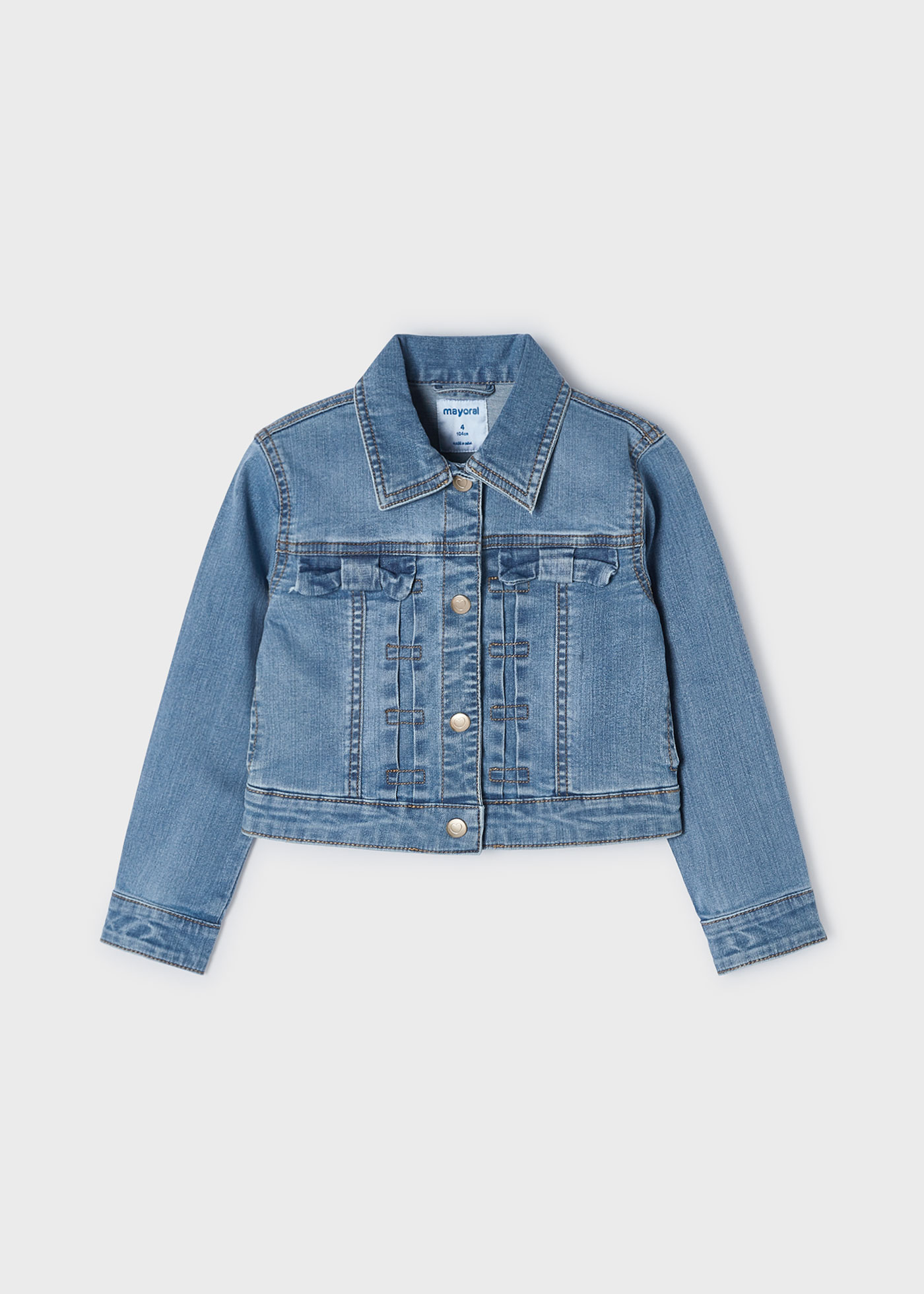 Jaqueta jeans Better Cotton para meninas, tamanho médio.