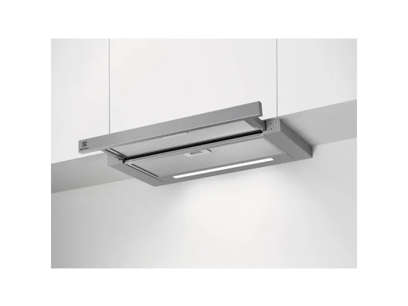 Electrolux 600 LFP616X - Hætte - teleskopisk - bredde: 59.8 cm - dybde: 30 cm - udtrækning og recirkulation (-) - grå