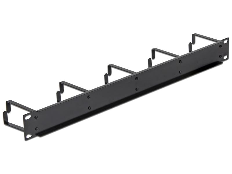Delock Kabelführungspanel 42496 , Schwarz Delock 19″ Kabelmanagement Panel schwarz
