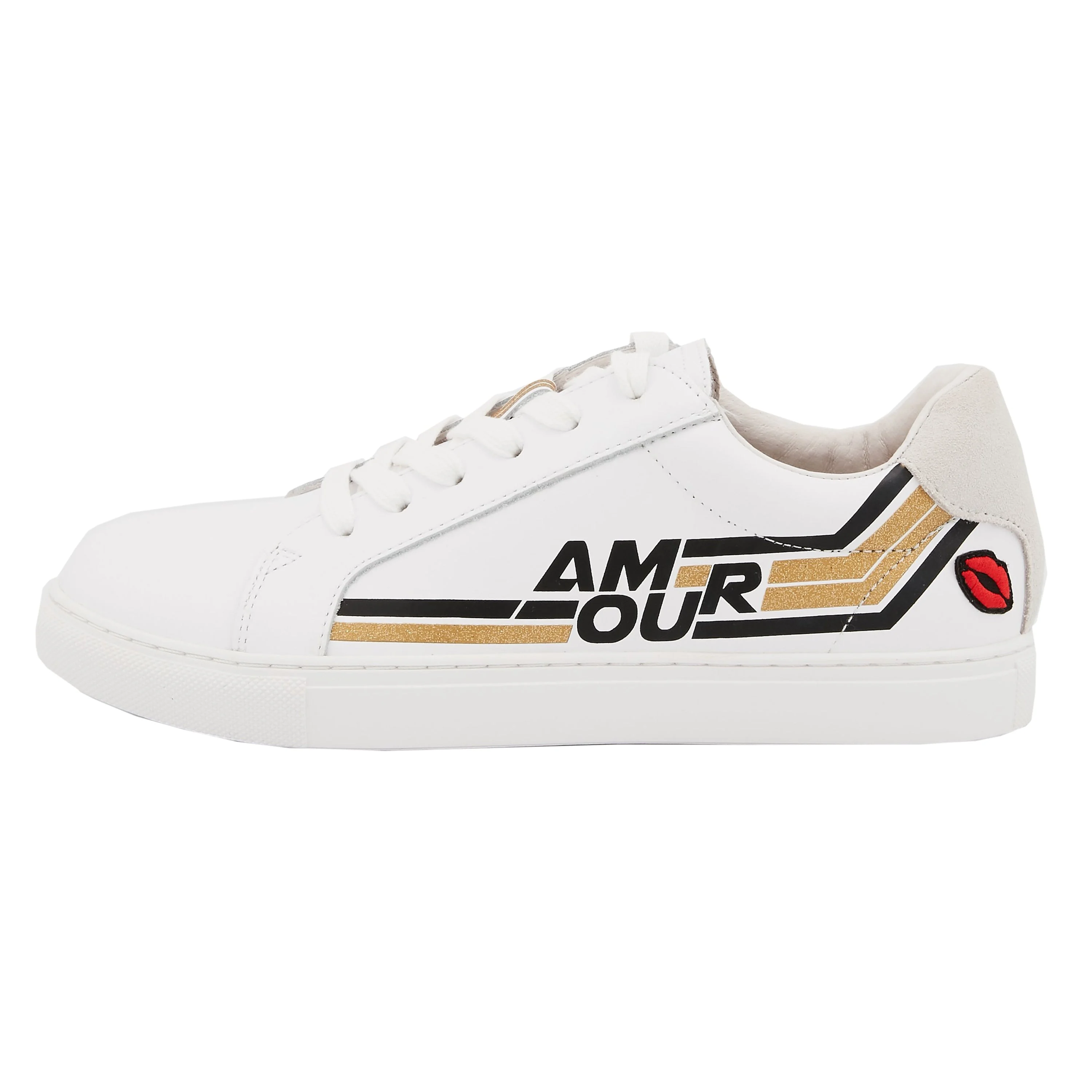 SIMONE RETRO AMOUR - Sneakers en cuir | Blanc