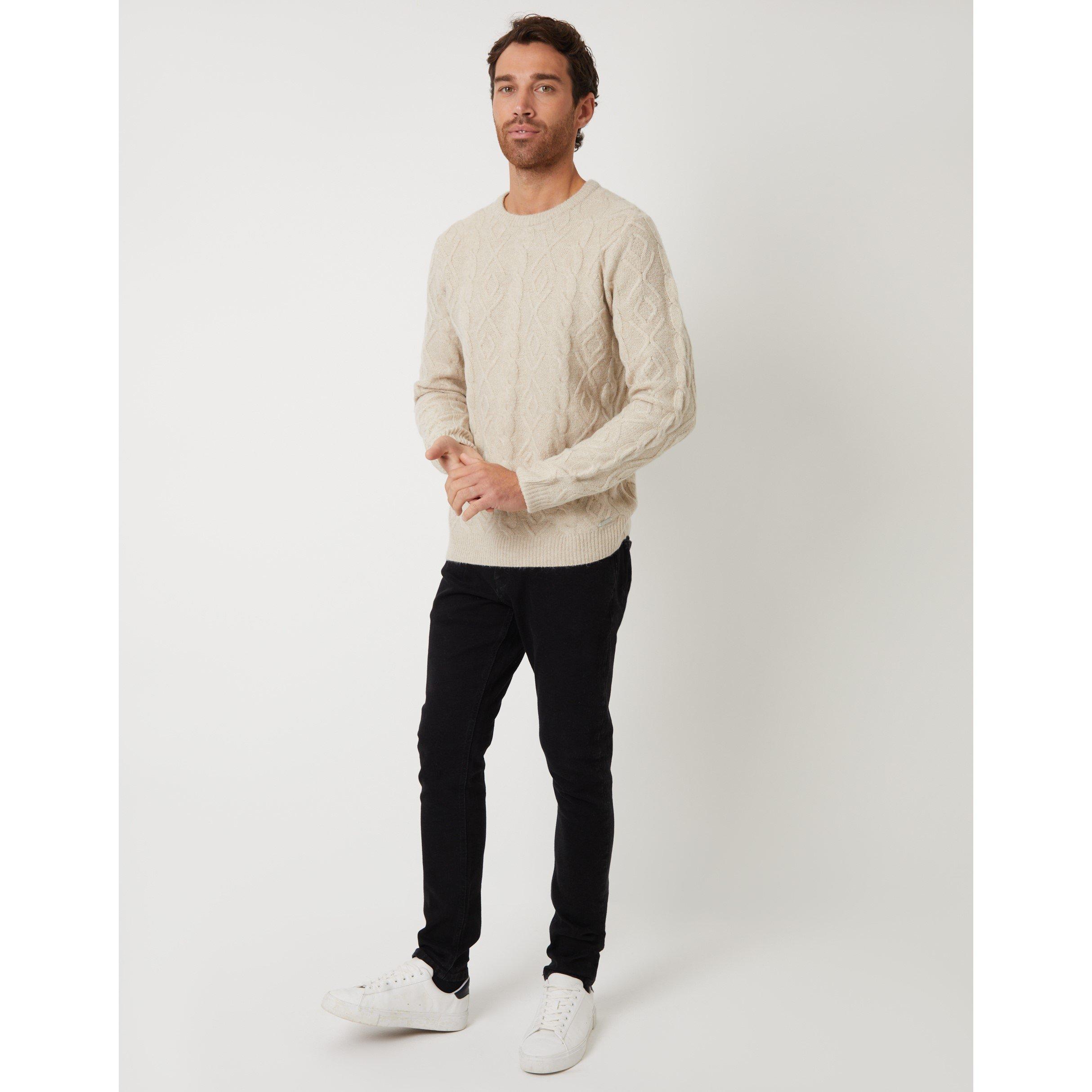 Threadbare Cable Knit Jumper Mens