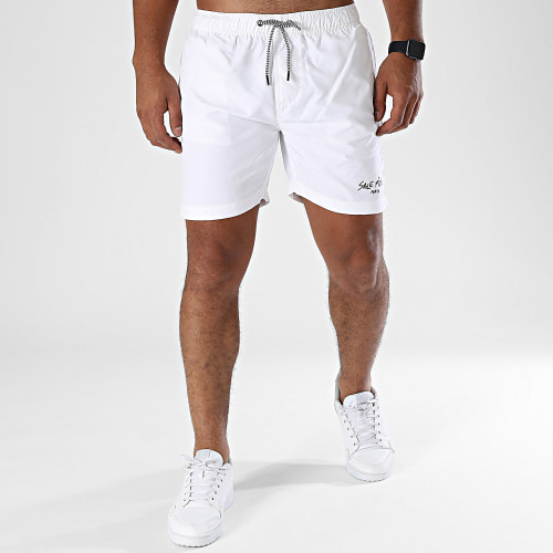 Short De Bain Script Blanc