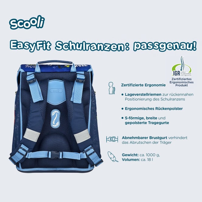 Avengers - Scooli - Schulranzen - EasyFit - 5-teilig