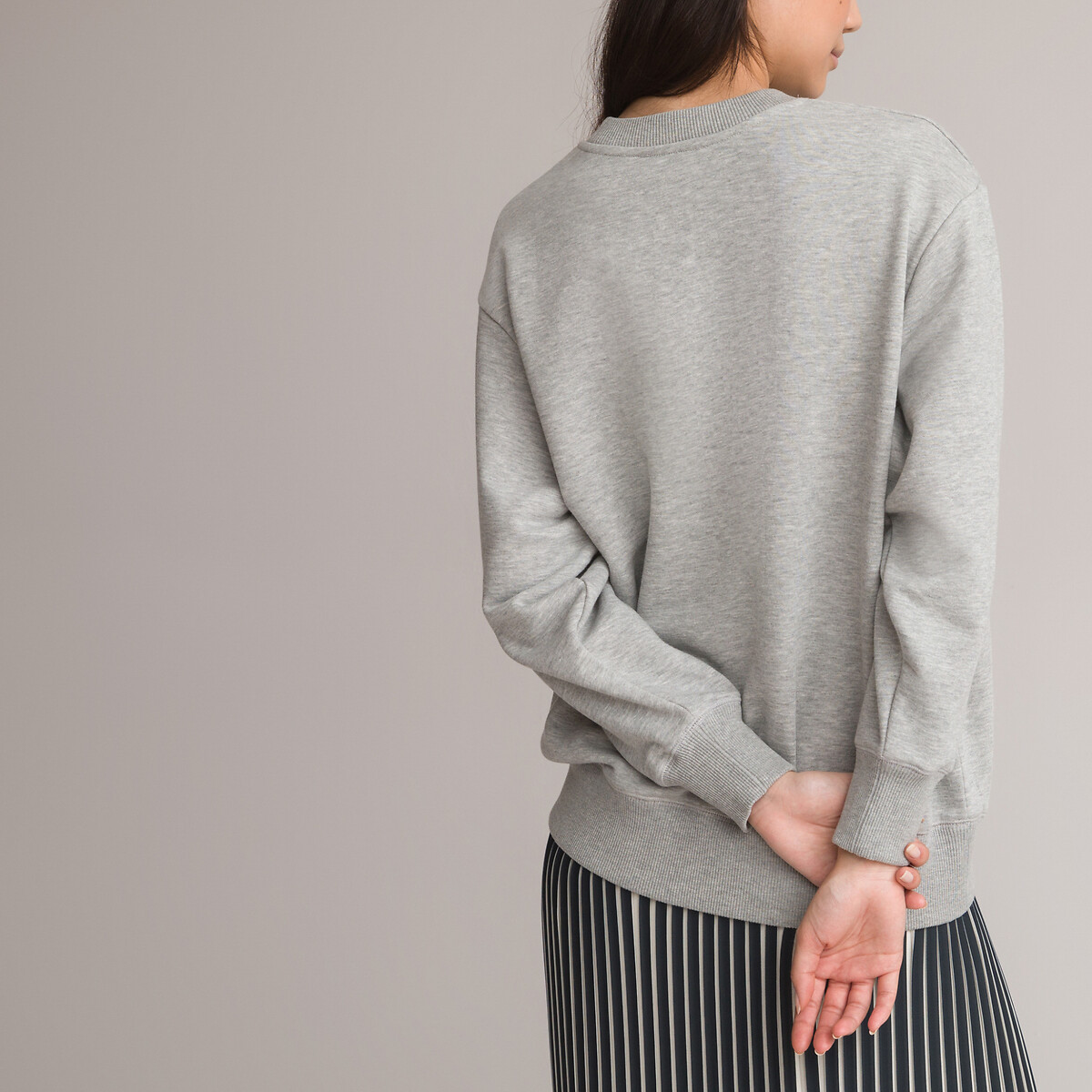 COLEÇÕES LA REDOUTE<br>Suéter solto, com texto