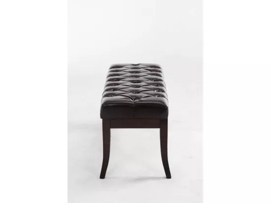 Banquette - Similicuir & Bois - Noir - Ramses