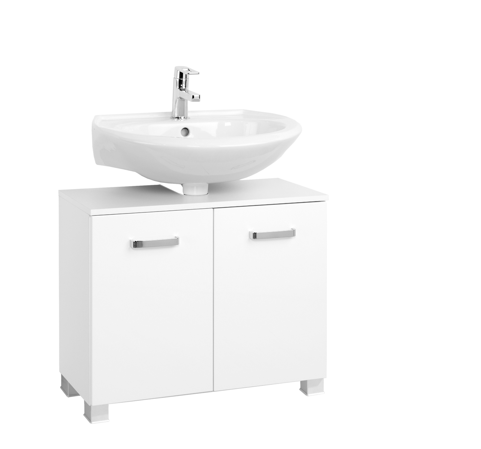 Waschbeckenunterschrank BOLOGNA - weiß Hochglanz - 70 cm