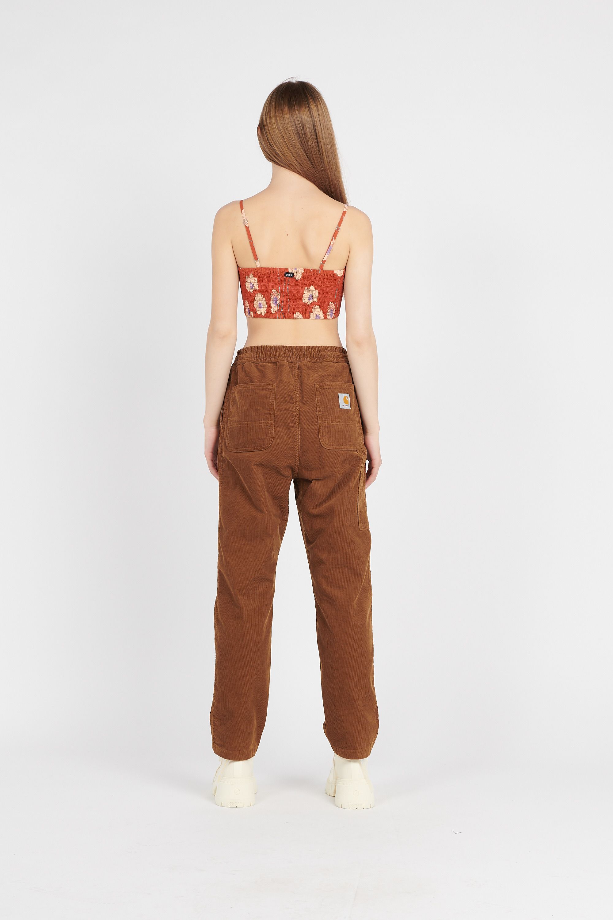 OBEY Crop-top  MARINO CROPPED TOP Marron