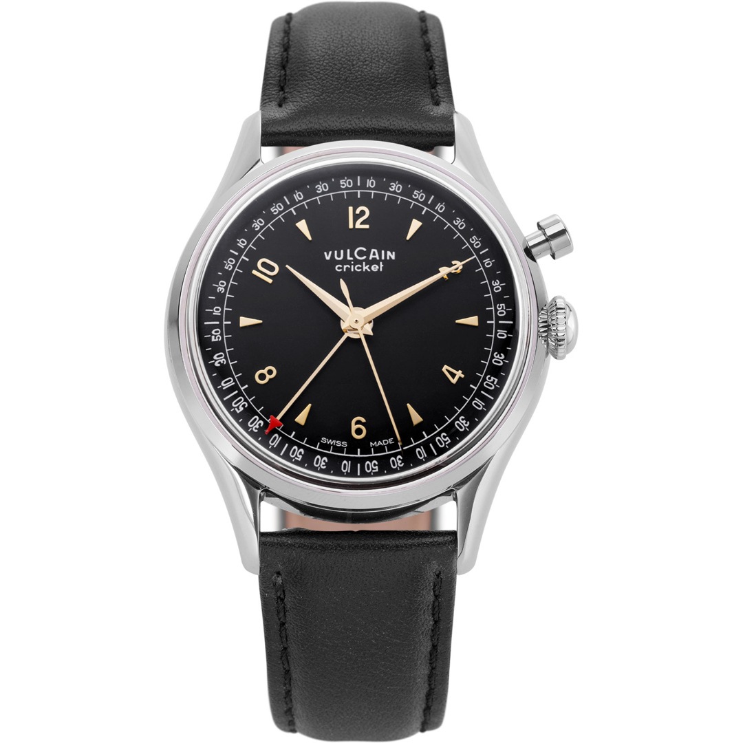 Vulcain Cricket Tradition 36mm Black & Gold Steel Caseback
