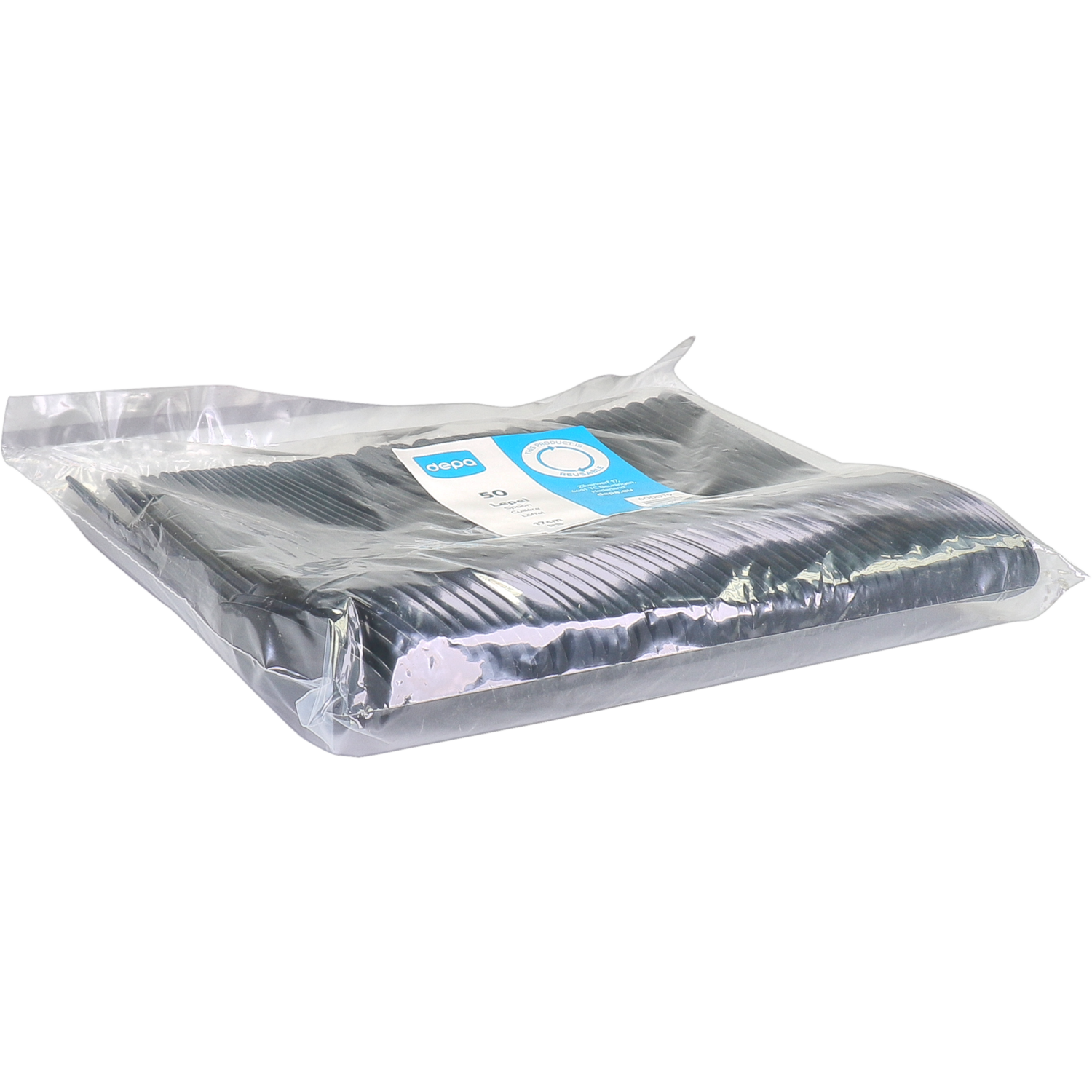 Depa Lepel, reusable, PS, 170mm, zwart