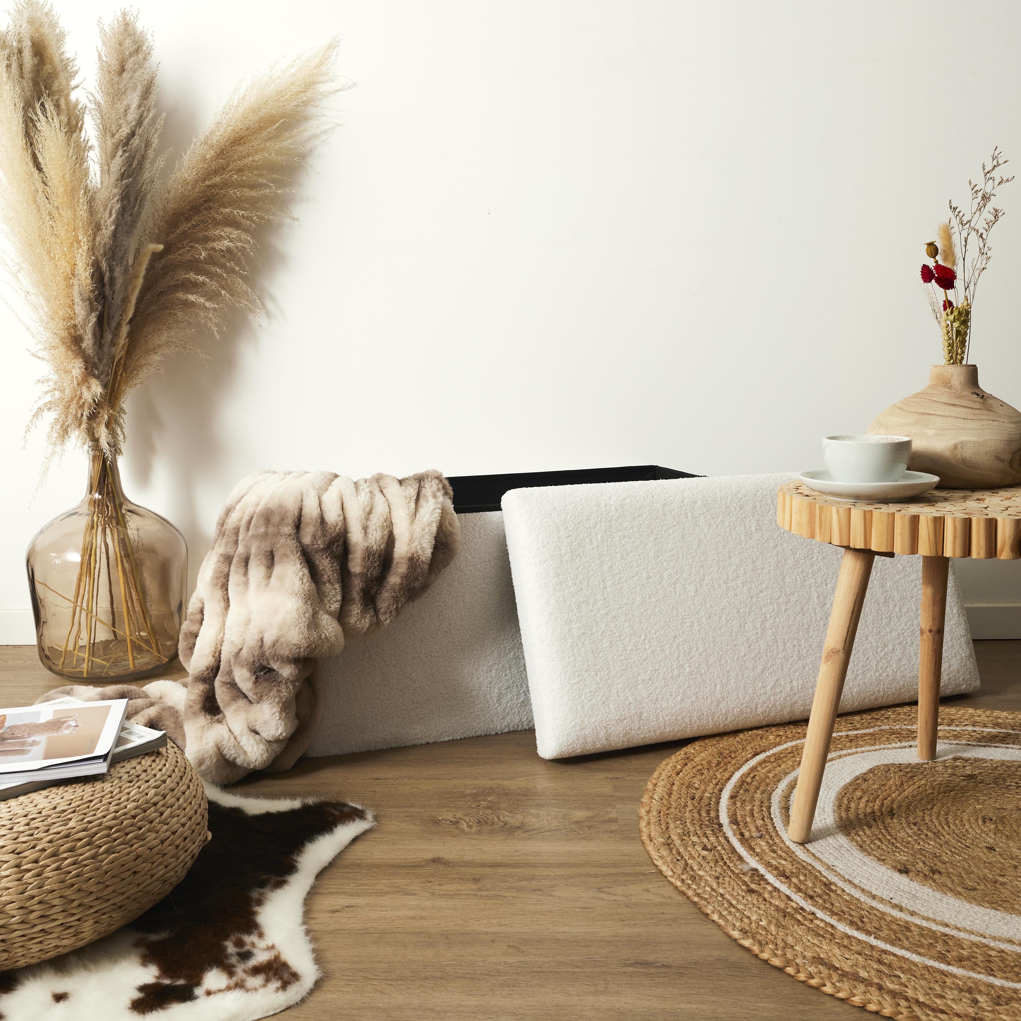 COFFRE BANC PLIABLE BOUCLETTE BLANC