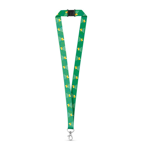 hi!dea 94973 - Tour de cou pour sublimation en polyester recyclé (100% rPET) avec mousqueton