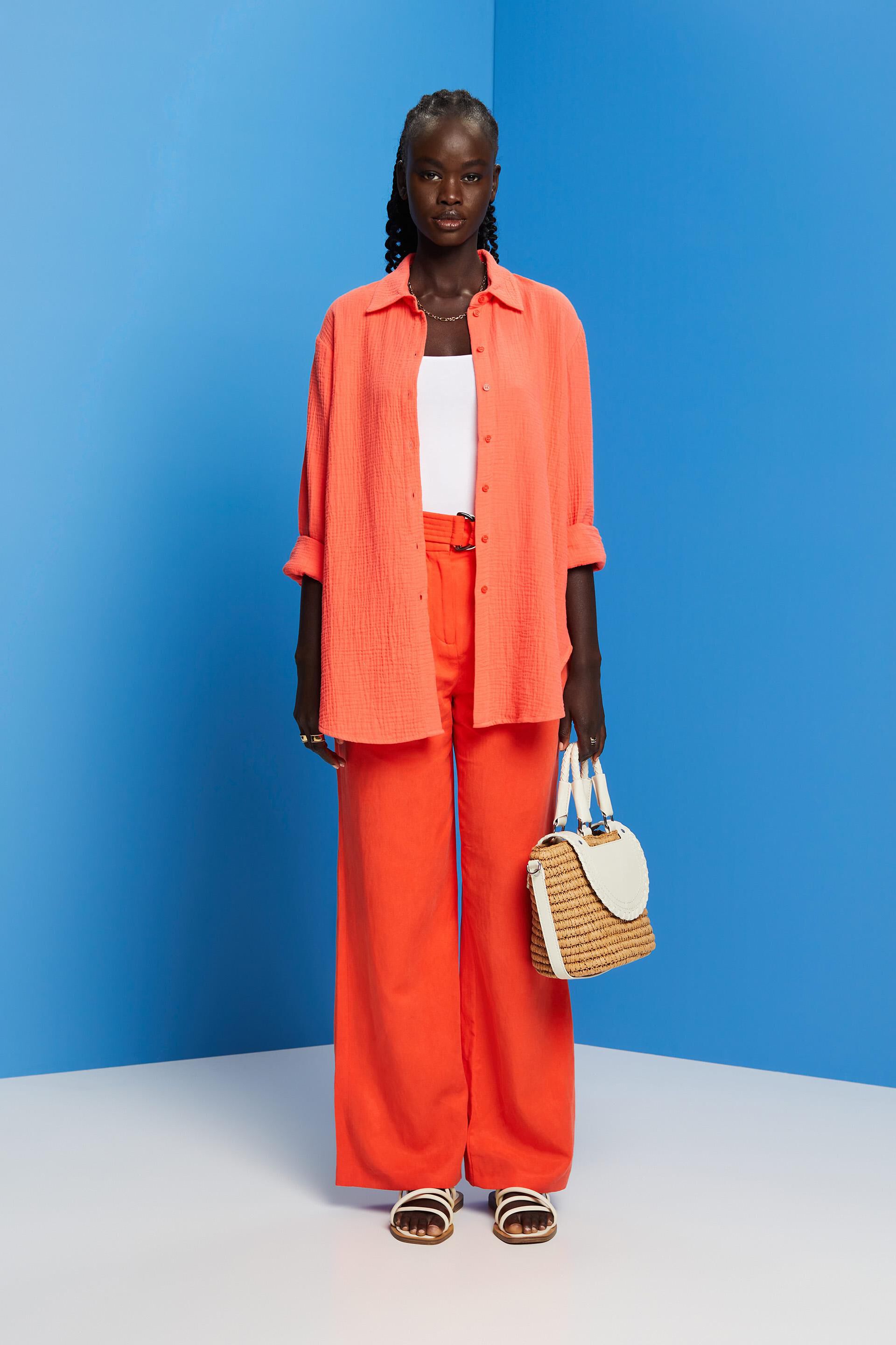 Chemise en seersucker de coton
