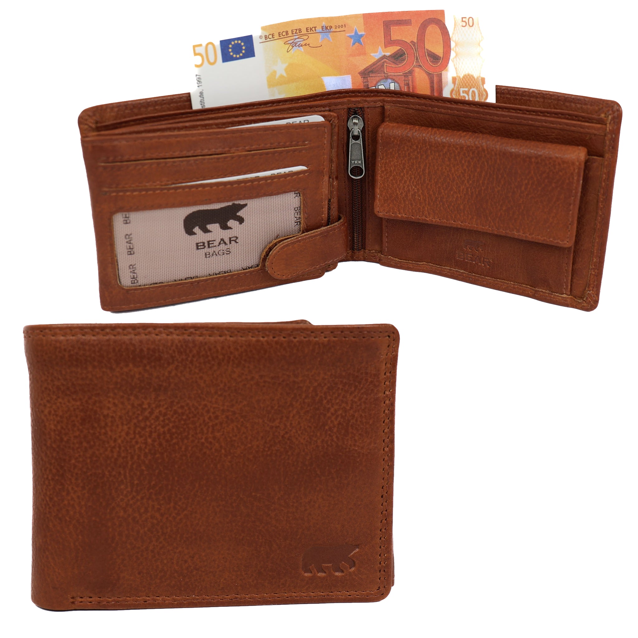 Billfold 'Abel' cognac COGNAC