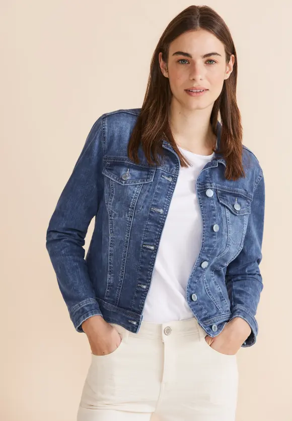 Indigo Jeansjacke - indigo random wash