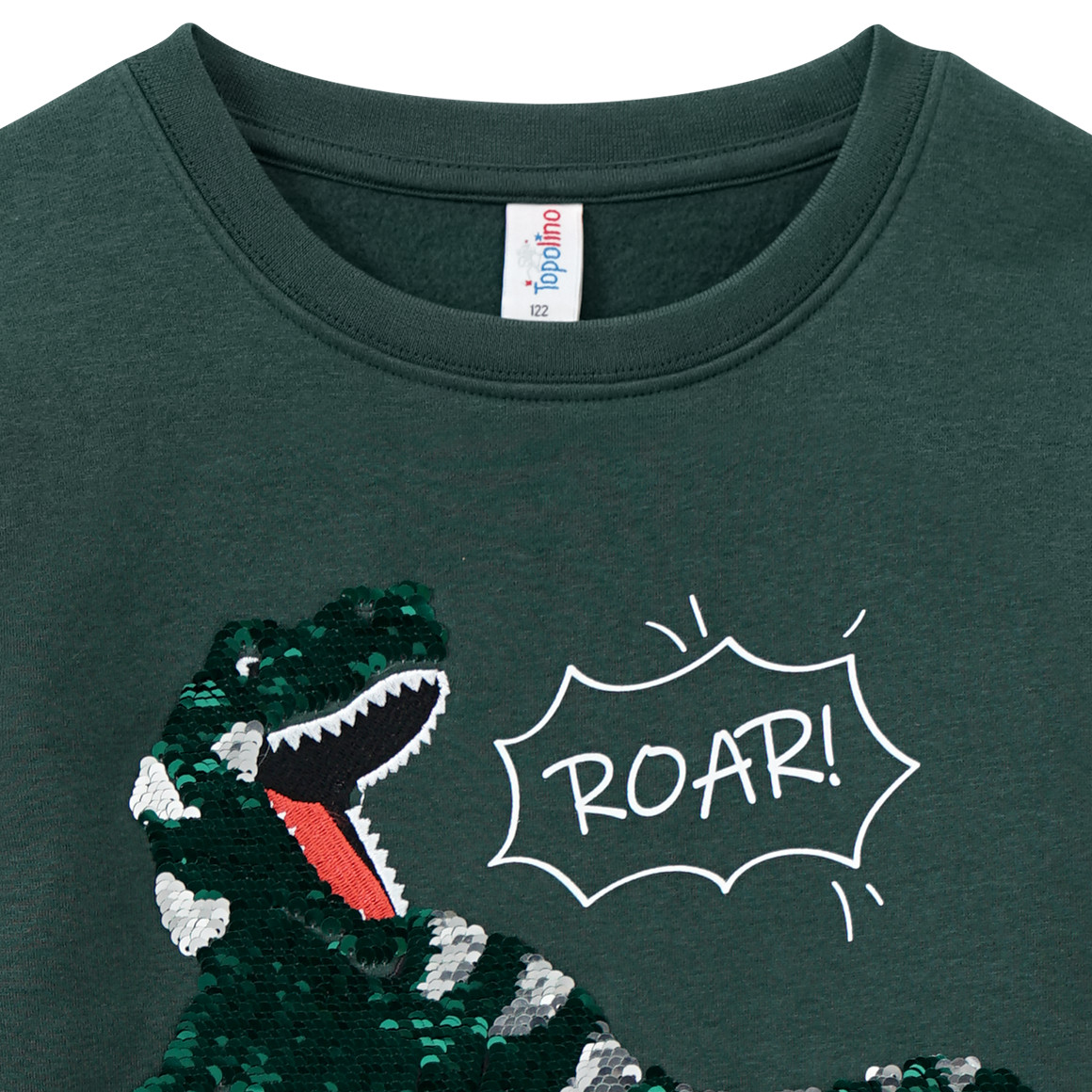 Topolino Jungen Sweatshirt mit Wendepailletten dunkelgrün