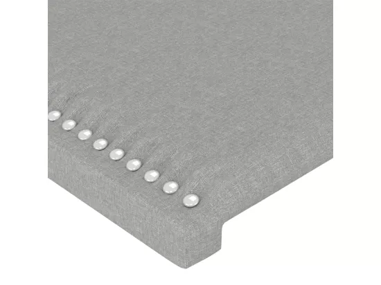 Têtes de lit 2 pcs Gris clair 72x5x78/88 cm Tissu
