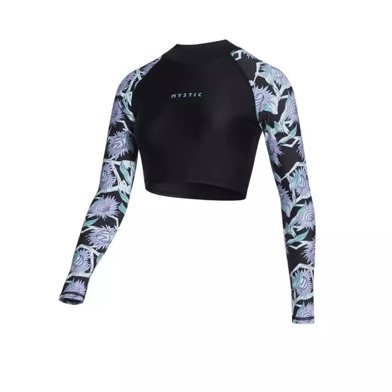 Lycra femme MYSTIC Jayde L/S Crop Rashvest Black