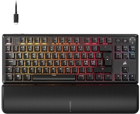 Corsair K70 Core TKL Wireless RGB Mechanical Gaming Keyboard, MLX Red v2 (Linear)