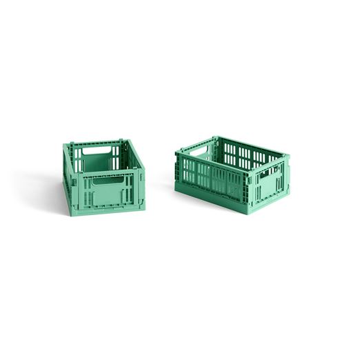 HAY Color Crate 2-pak Kasse, Dark Mint