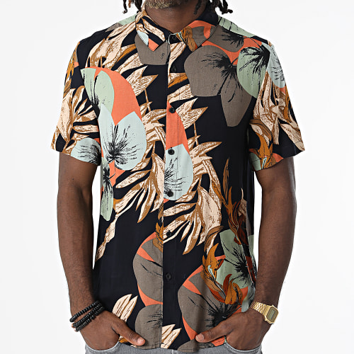 Chemise Manches Courtes Floral Pablo Bleu Marine