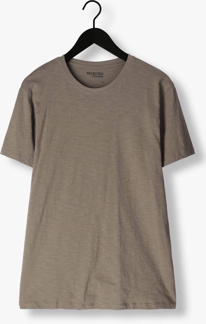 SELECTED HOMME groene selected homme t-shirt slhaspen slub ss o-neck tee noos