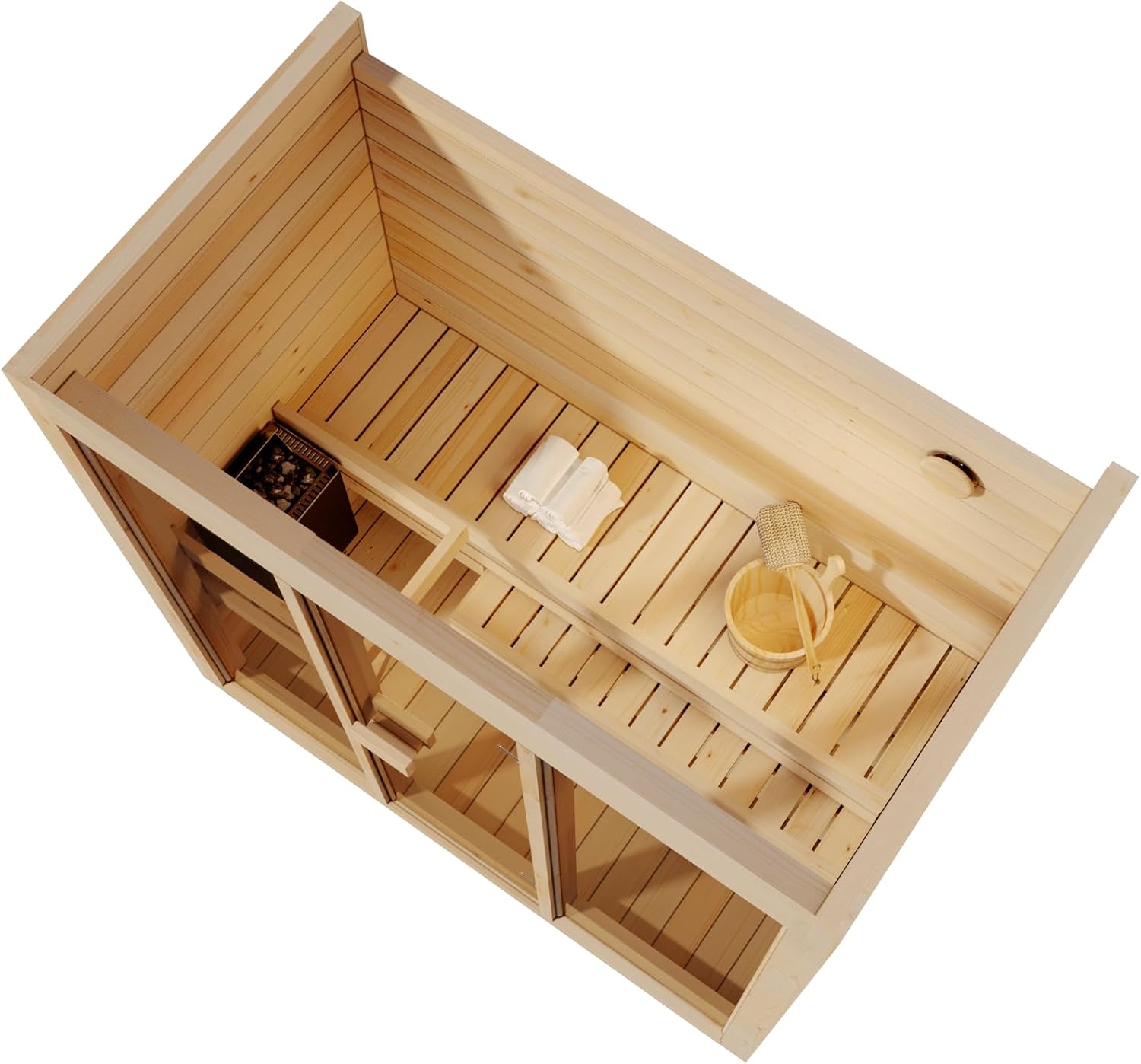 Innensauna Kuuma M in Naturbelassen, 199x111cm für bis zu 3 Pers.