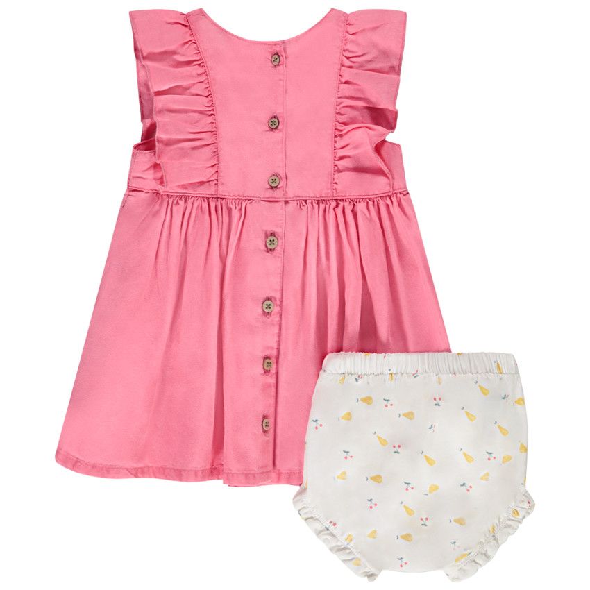 Ensemble 2 pièces robe + bloomer imprimé pour bébé fille - Multicolore