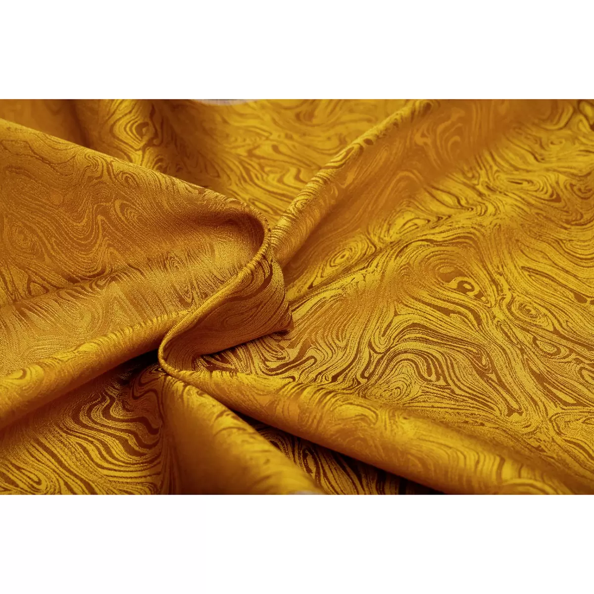 Nachtvorhang Jacquard Moiré gold,orange