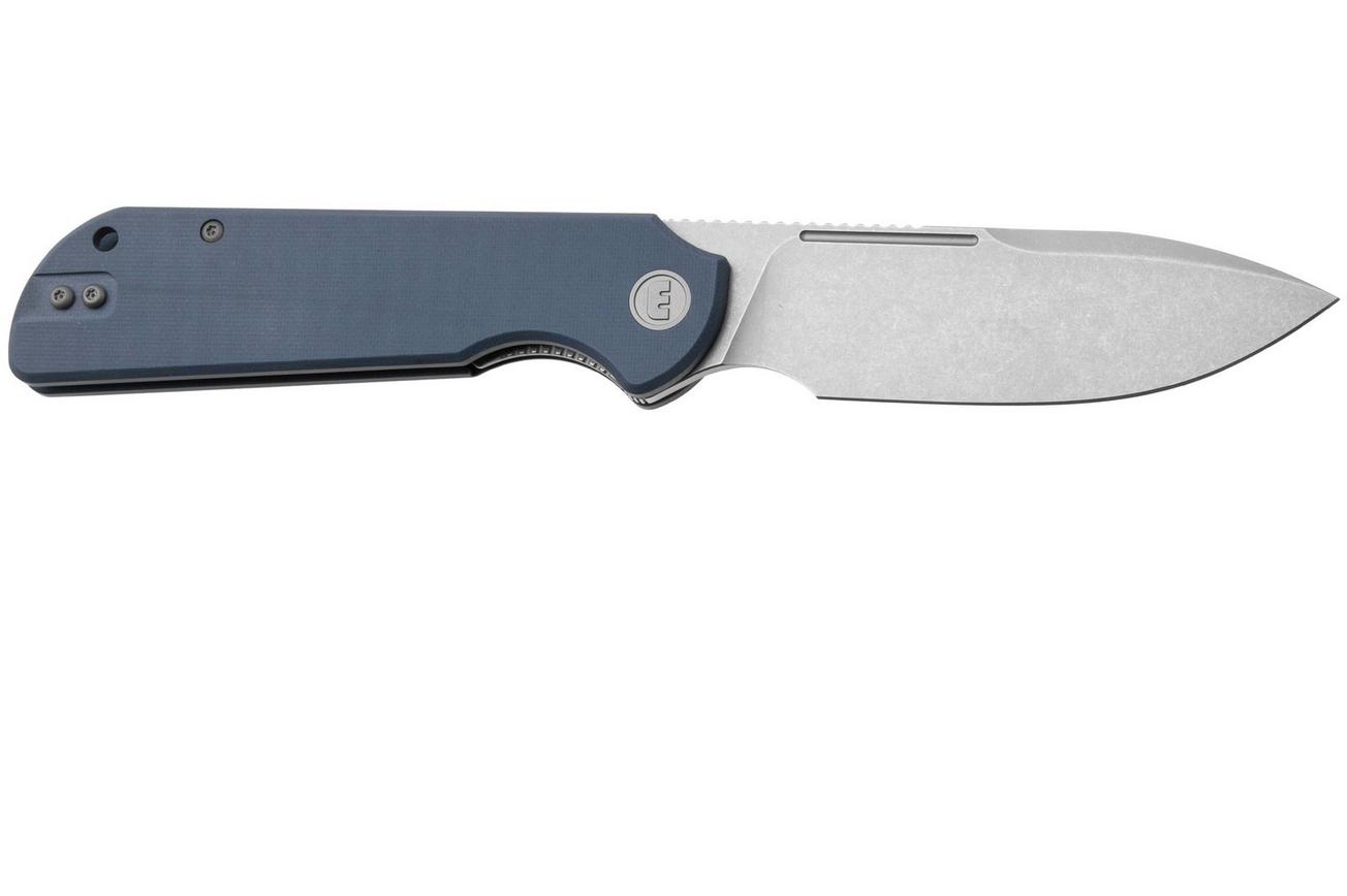 Eutektik Binary BIN-DSW-L Stonewashed 14C28N, Blue G10, linkshandig zakmes