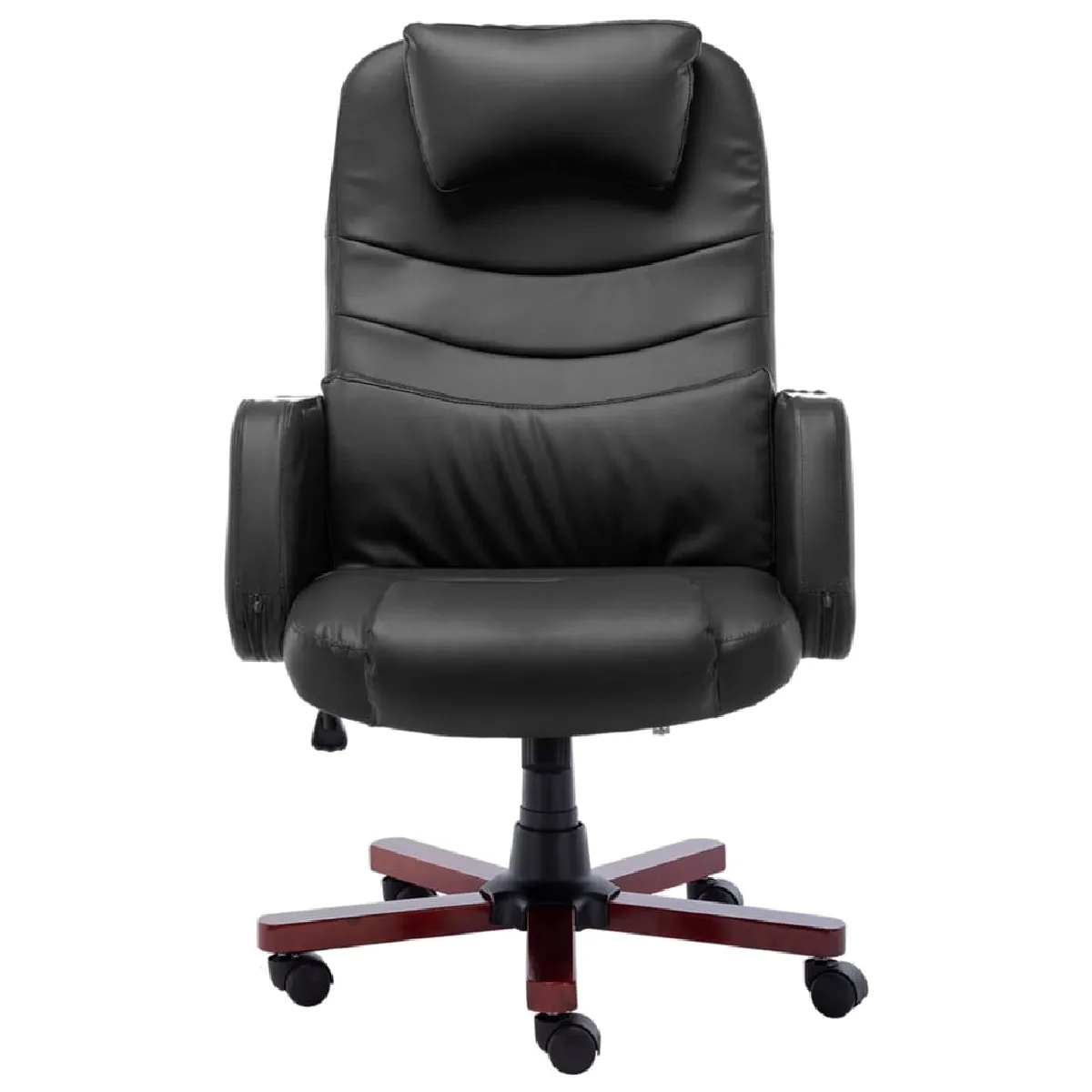 Chaise de Bureau vidaXL - Noir Similicuir