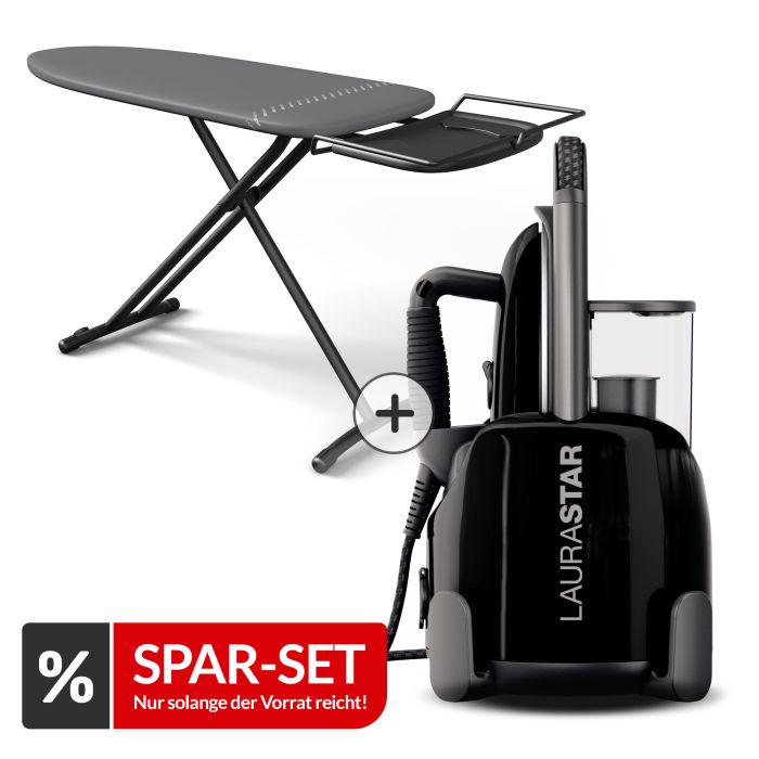 Laurastar Bügelstation Lift+ Ultimate Black & Bügeltisch Plusboard