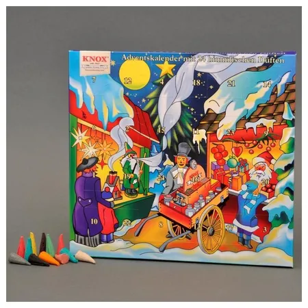 Knox Adventskalender mit 24 Räucherkerzen, sortiert