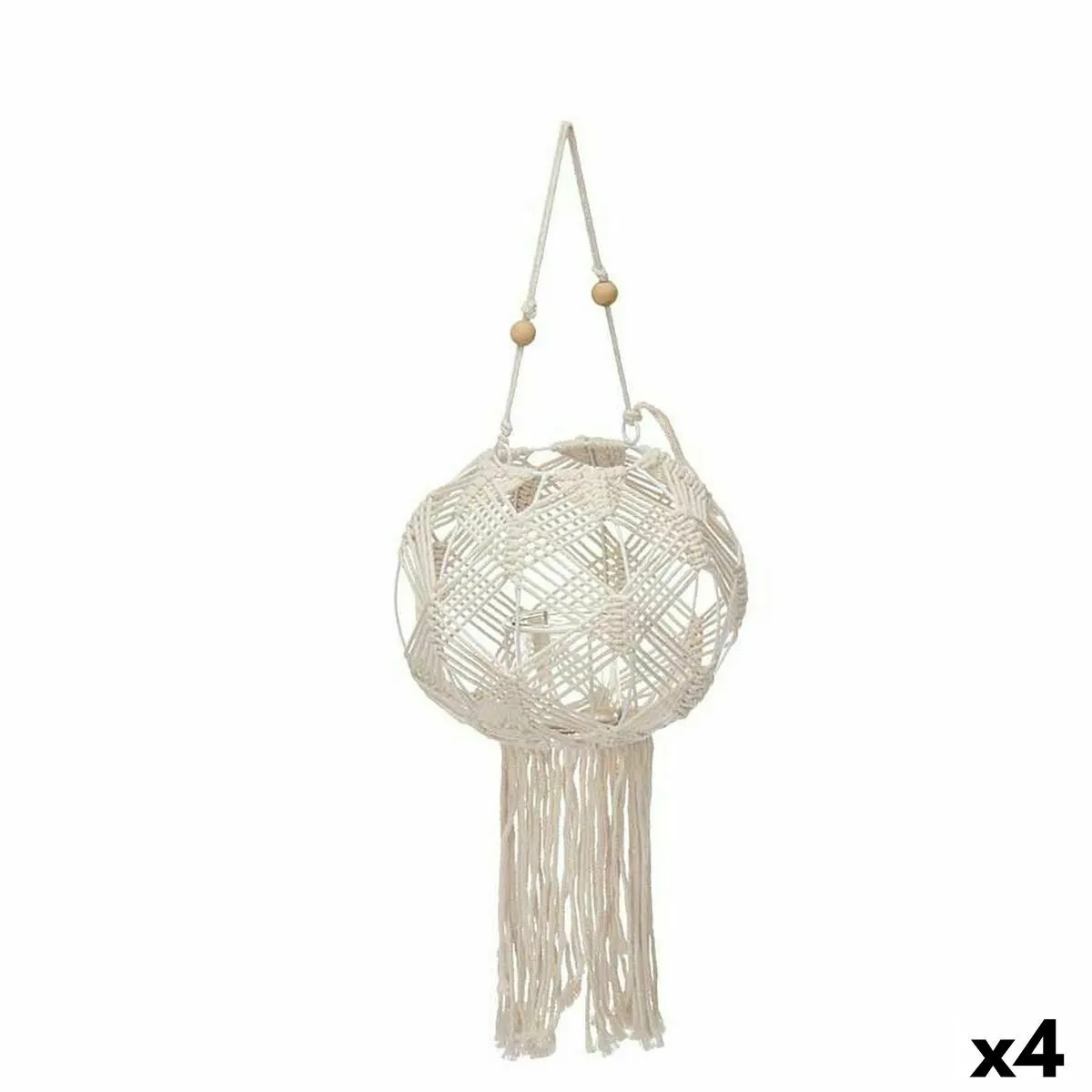 Bougeoir Macramé Gift Decor Blanc