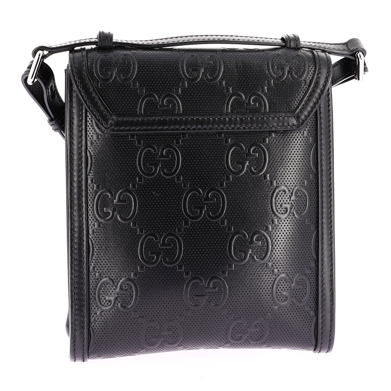Gucci Sac bandoulière en Cuir Monogramme noir Etat: Parfait état - Longueur 18 cm