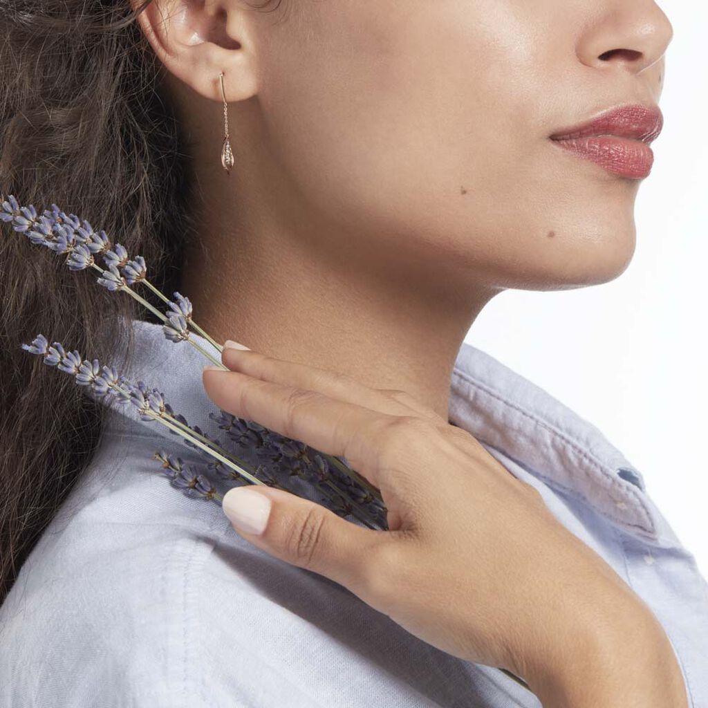 Boucles D'oreilles Pendantes Marganela Or Jaune Diamant