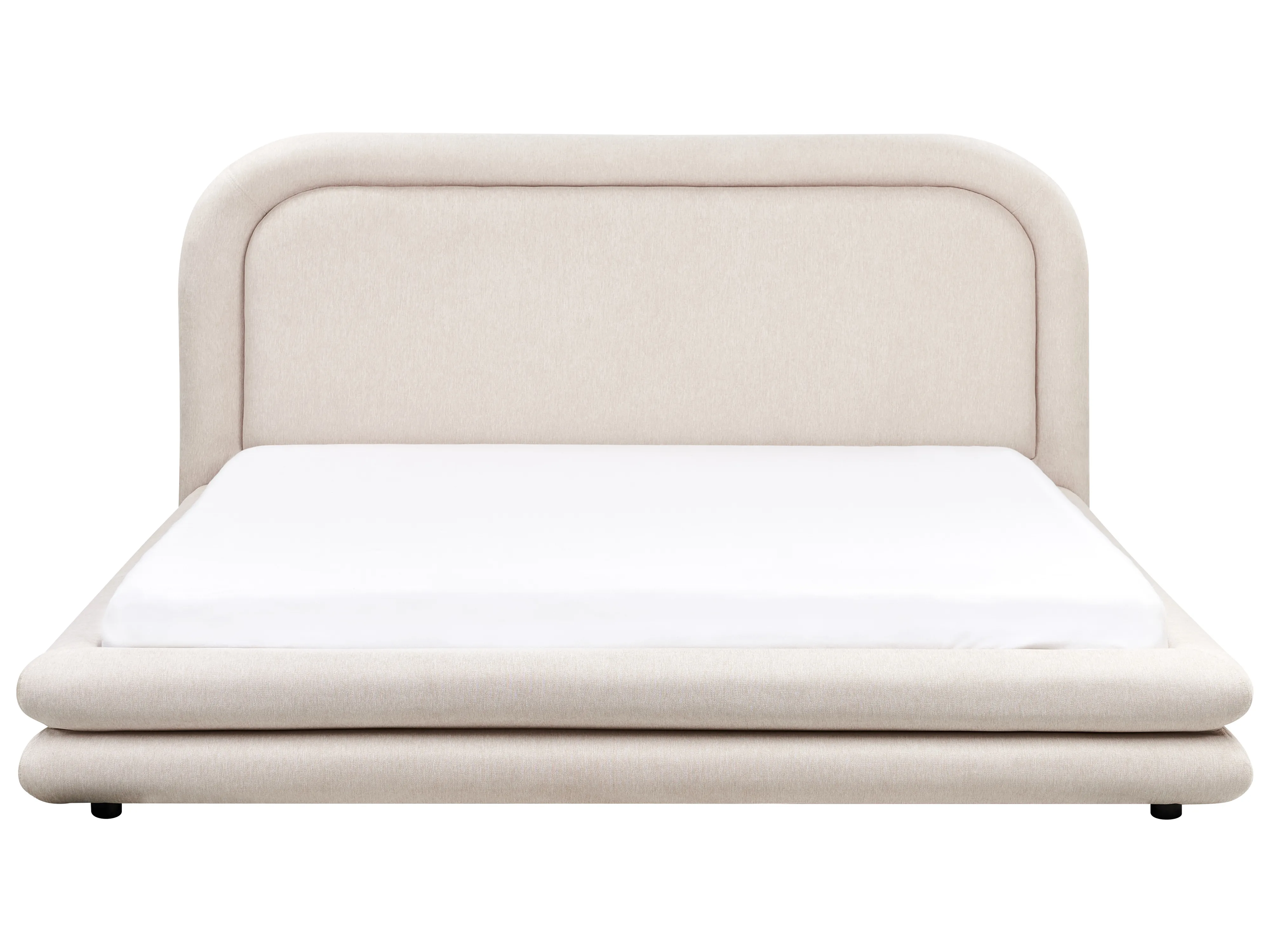 Bed Kunstlinnen LAVARDENS 180 x 200 cm Lichtbeige