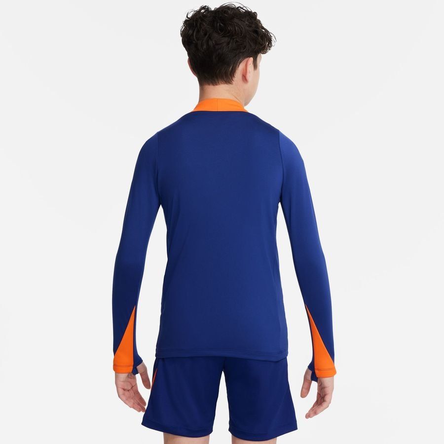 Pays-Bas Maillot d'Entraînement Dri-FIT Strike Drill - Bleu Marine/Orange Enfant