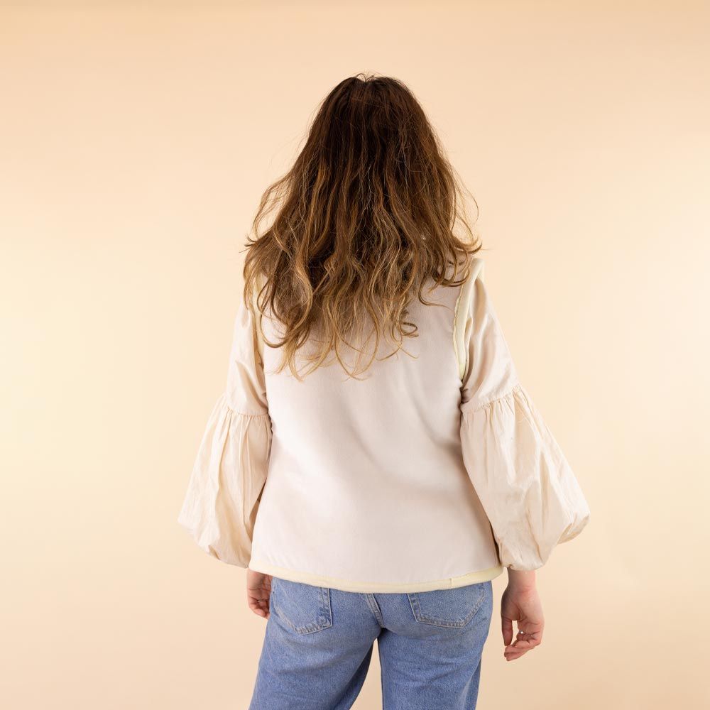 Moonrise dames bodywarmer wol Portia ecru