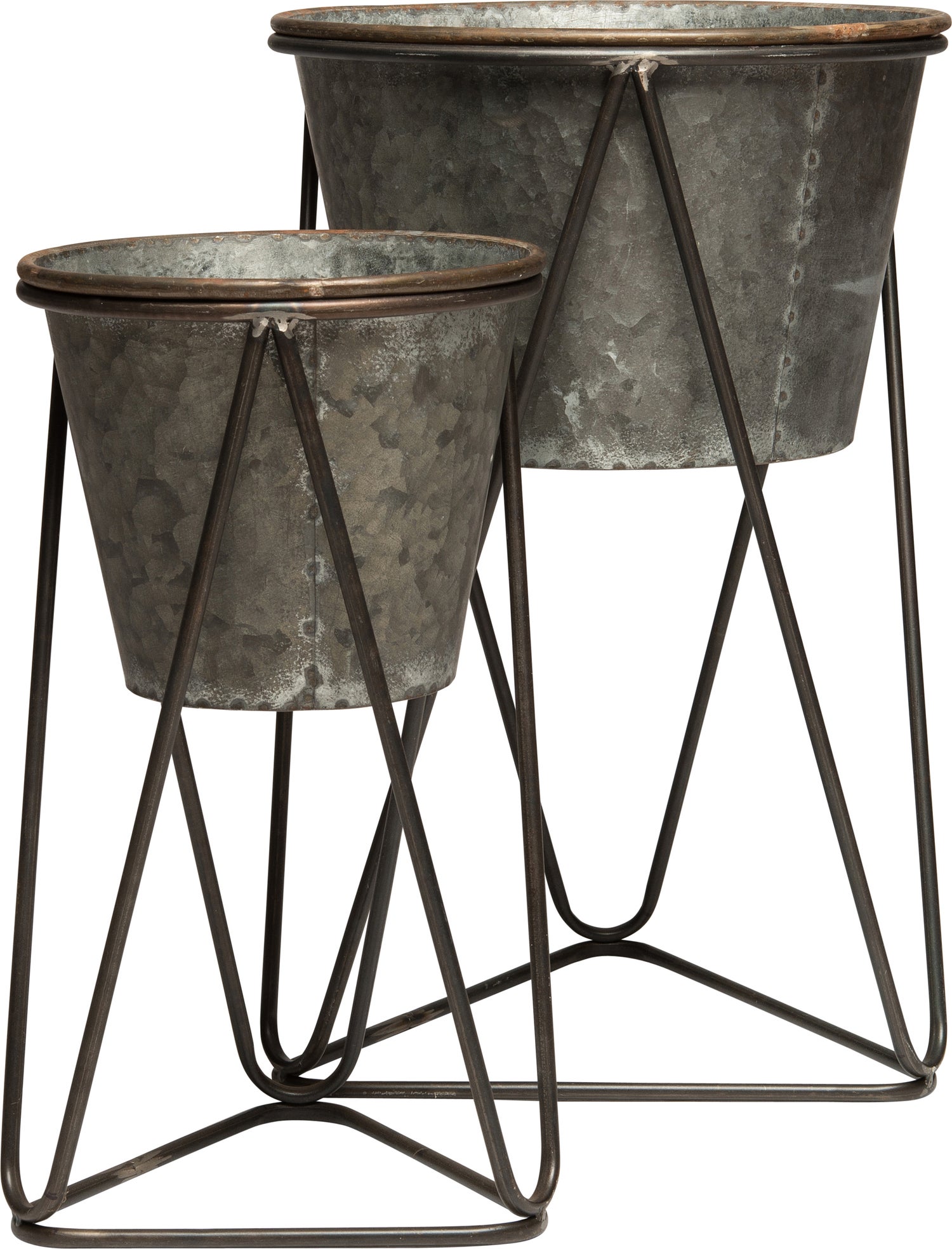 Intratuin bloempot op voet grijs D 32 H 50 cm