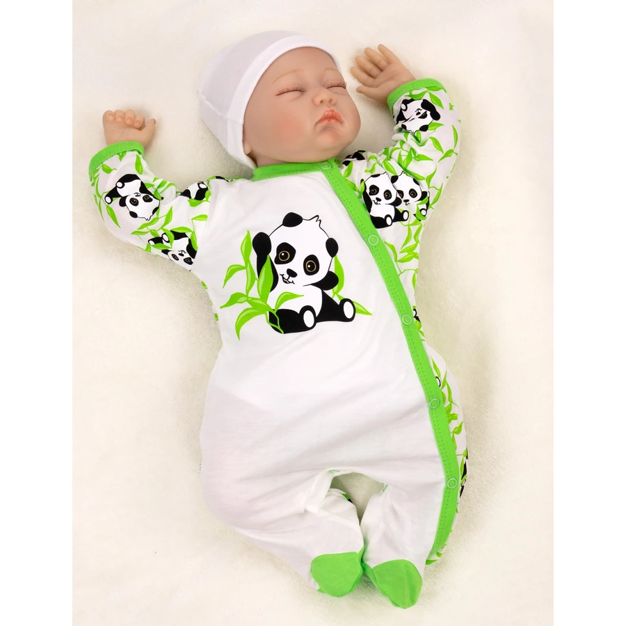 Baby Sweets Schlafanzug Happy Panda grün weiß
