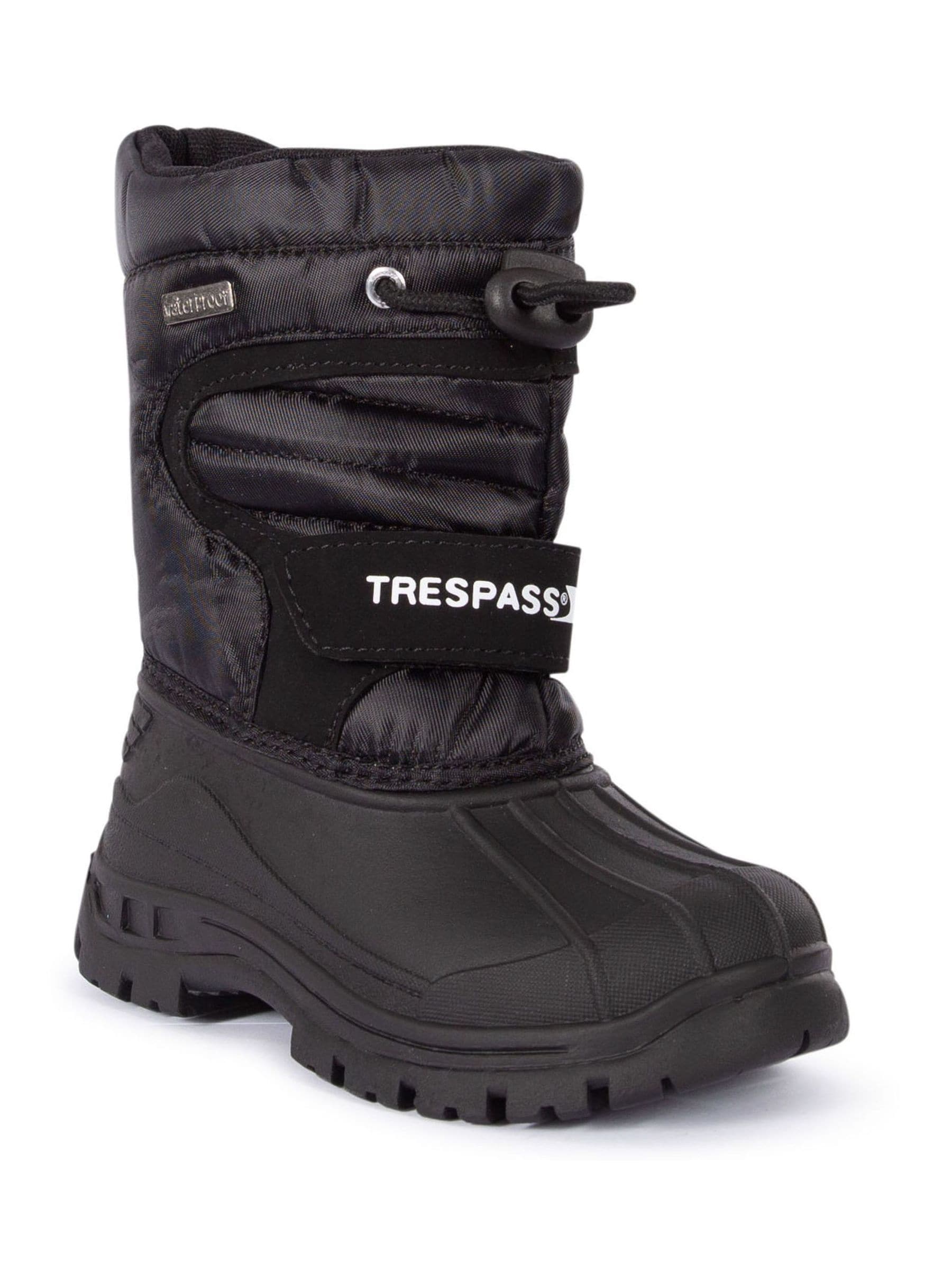 Trespass Unisex Kids Dodo Black Snow Boots
