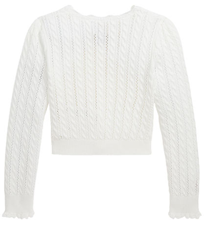 Polo Ralph Lauren Cardigan - Strik - Hvid m. Hulm?nster