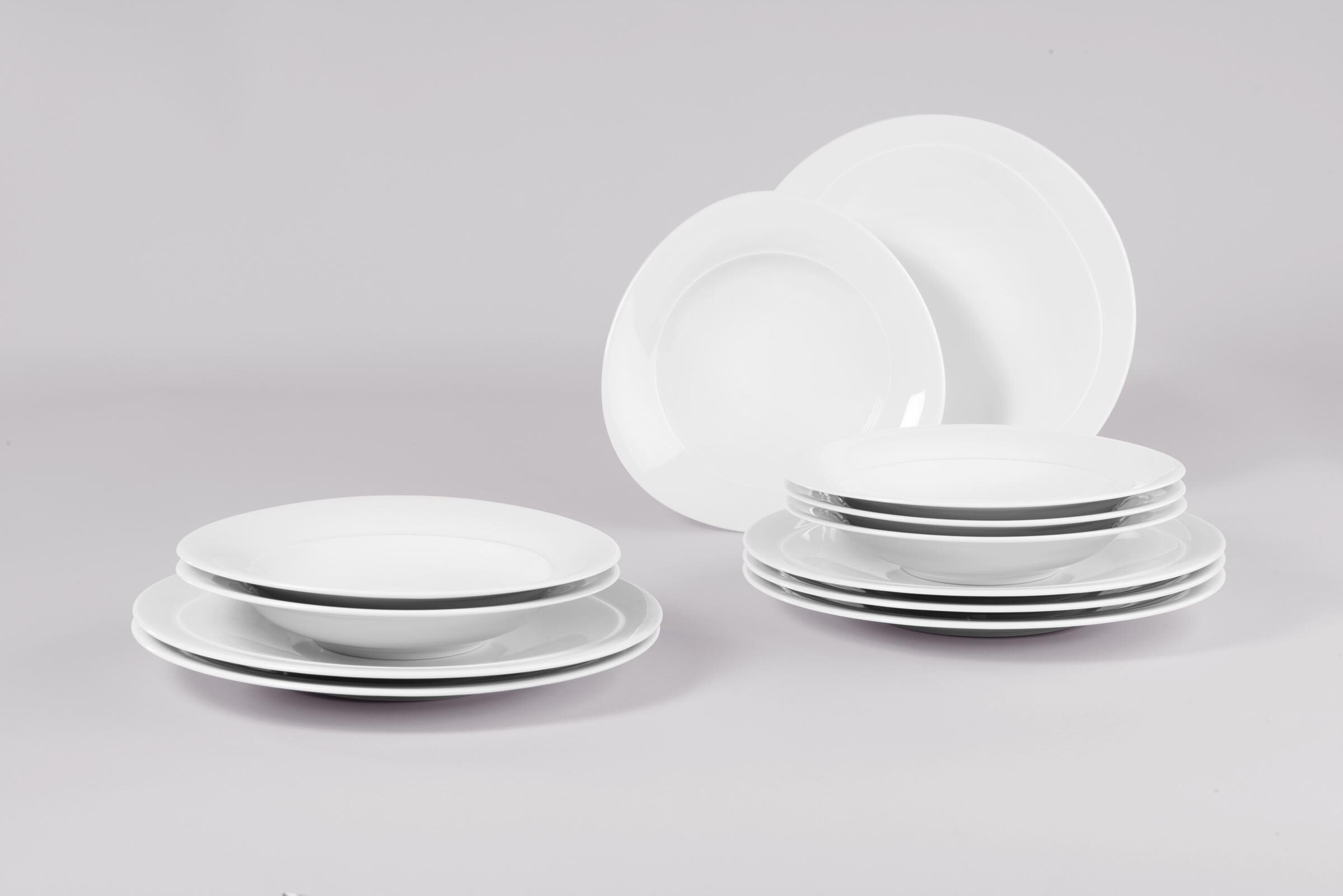 Seltmann Weiden Tafelservice Trio Weiß 12er Set