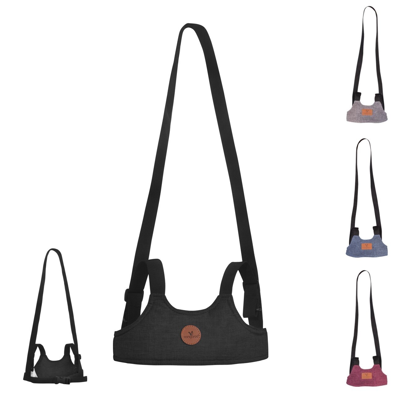 Cangaroo Babylaufgurt Oliver, Laufleine, Sicherheitsgurt, Riemen verstellbar schwarz